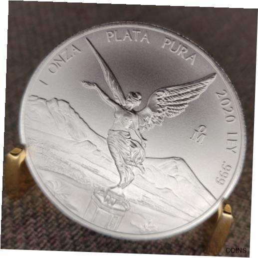 【極美品/品質保証書付】 アンティークコイン コイン 金貨 銀貨 [送料無料] 2020 1 oz One Mexican Libertad 999 BU Fine Silver Coin