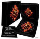 2020 アメリカン イーグル バーニング スカル & スネーク カラー化 1オンス .999 シルバー コイン2020 American Eagle BURNING SKULL & SNAKE Colorized 1oz .999 Silver Coin