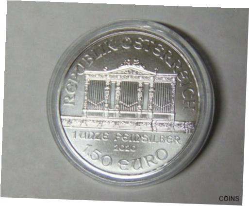  アンティークコイン コイン 金貨 銀貨  2020 Philharmonic .999 Fine Silver Republik Osterreich 1.5 Euro Silber (4721)