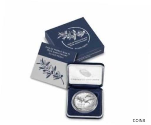 ڶ/ʼݾڽա ƥ    [̵] End of World War II 75th Anniversary Silver Medal - UNOPENED BOX