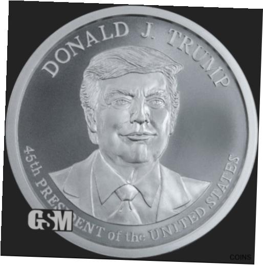 【極美品/品質保証書付】 アンティークコイン コイン 金貨 銀貨 送料無料 2 oz President Donald J. Trump 45th President BU Silver Round .999 - PRESALE