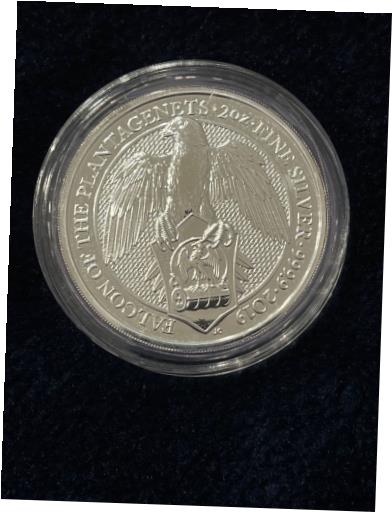 【極美品/品質保証書付】 アンティークコイン 銀貨 2019 Queens Beasts Plantagenets Falcon 2 Oz Silver coin in Capsule [送料無料] #scf-wr-012548-2045