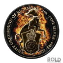 2021 クイーンズ ビースト バーニング グレイハウンド オブ リッチモンド 2 オンス シルバー2021 Queen's Beasts Burning Greyhound of Richmond 2 oz Silver