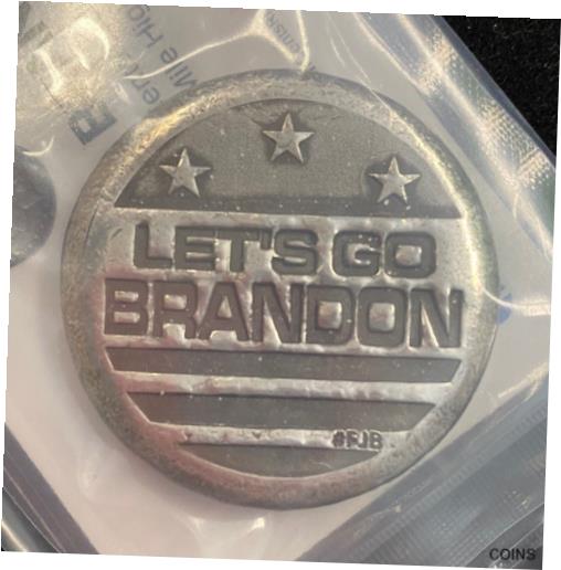 【極美品/品質保証書付】 アンティークコイン コイン 金貨 銀貨 [送料無料] Mile High Mint LET'S GO BRANDON 2.2 oz Hand Poured Silver Round w/ COA #44 FJB