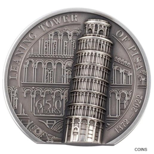 ڶ/ʼݾڽա ƥ    [̵] Leaning Tower of Pisa 2 oz silver coin antiqued CI 2022