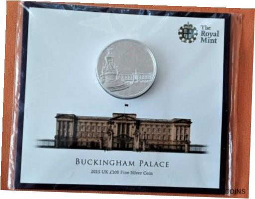  アンティークコイン コイン 金貨 銀貨  2015, Royal Mint, 2 oz Silver Coin, ?100 landmark series, Buckingham Palace