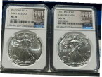 【極美品/品質保証書付】 アンティークコイン 銀貨 2017 Silver Eagle MS70 NGC Early Releases US Mint 225th Anniversary [送料無料] #sot-wr-012548-4236