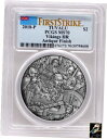 yɔi/iۏ؏tz AeB[NRC RC   [] 2018 TUVALU 2 OZ VIKINGS HR SILVER ANTIQUE FINISH PCGS MS 70 FIRST STRIKE