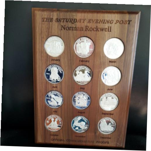 ڶ/ʼݾڽա ƥ    [̵] Norman Rockwell 2 Oz Each- .999 Fine Silver Round Proof Set. The Saturday Evenin