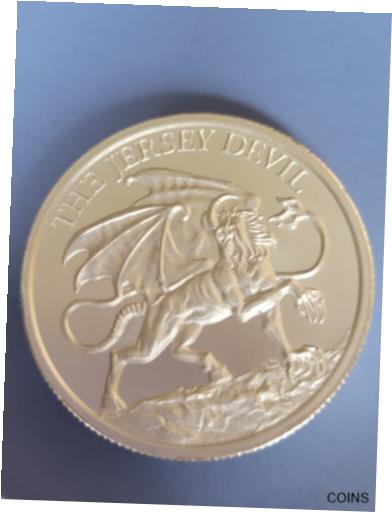  アンティークコイン コイン 金貨 銀貨  2oz BU THE JERSEY DEVIL Cryptozoology Collection Cryptid .999 Silver Round