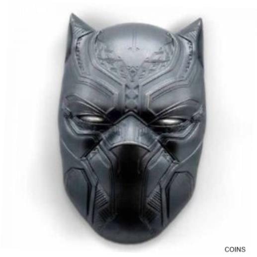 【極美品/品質保証書付】 アンティークコイン コイン 金貨 銀貨 送料無料 Silver 5 Fiji BLACK PANTHER MASK Marvel Icons Antique Coin 2021 2 Oz