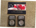 【極美品/品質保証書付】 アンティークコイン コイン 金貨 銀貨 送料無料 2019 Pride of Two Nations U.S. Set Silver Eagle Maple Leaf NGC 70 FDI W/BOX COA