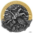 2021 ニウエ 2 オンス アンティーク シルバー ダイダロスとイカロスの神話2021 Niue 2 oz Antique Silver DAEDALUS AND ICARUS Mythology