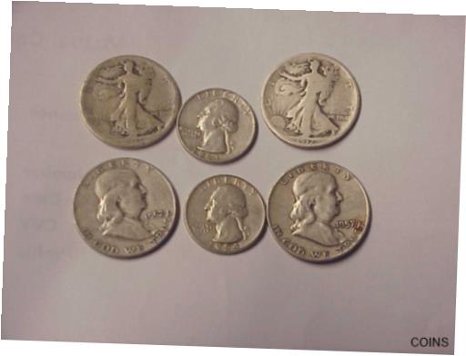 楽天金銀プラチナ　ワールドリソース【極美品/品質保証書付】 アンティークコイン コイン 金貨 銀貨 [送料無料] 2 Ounces Silver - $2.50 face value - 90％ Silver USA Coins