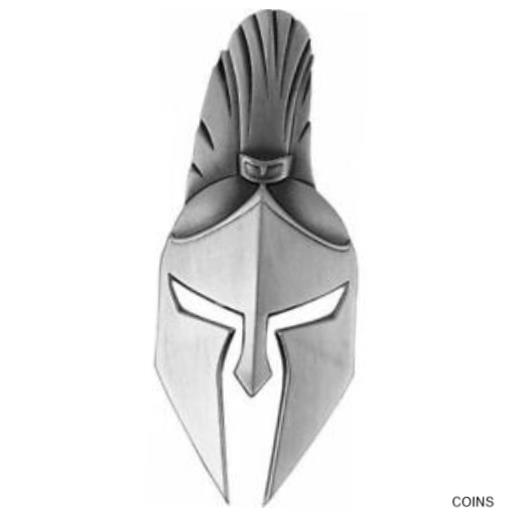 【極美品/品質保証書付】 アンティークコイン コイン 金貨 銀貨 送料無料 2021 Fiji Ancient Warriors - Spartan Warrior Mask Shaped 2 oz .999 Silver Antiqu