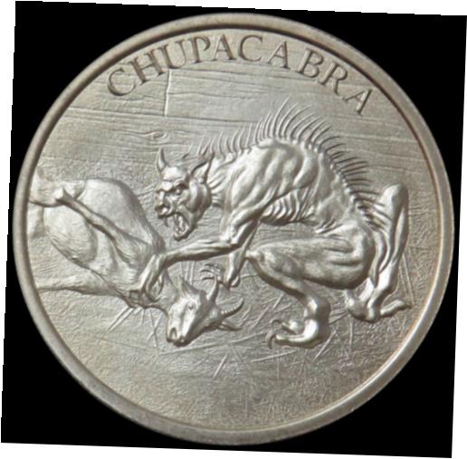  アンティークコイン 銀貨 CHUPACABRA SILVER 2 OZ 999 FINE ROUND INTAGLIO MINT CRYPTOZOOLOGY  #sof-wr-012548-6455