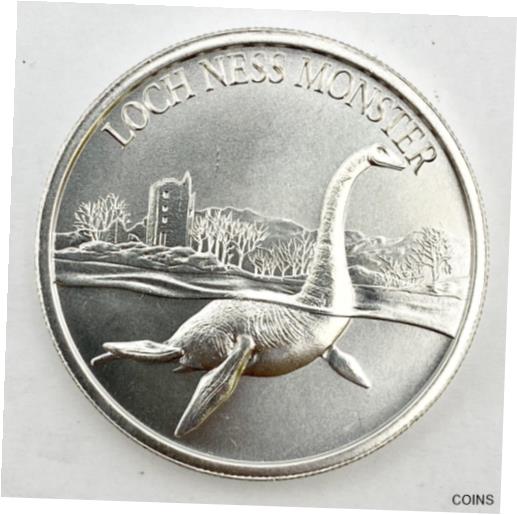  アンティークコイン コイン 金貨 銀貨  Intaglio Mint 2 oz Loch Ness Monster Cryptozoology Series Round .999 Silver - BU