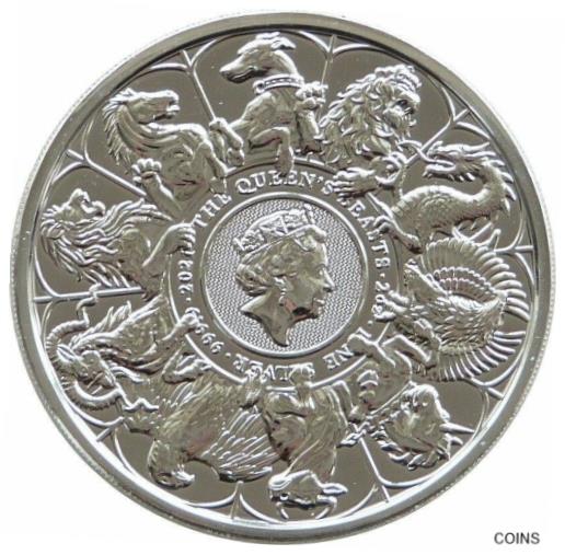  アンティークコイン コイン 金貨 銀貨  2021 Royal Mint Queens Beasts Completer ?5 Five Pound 999.9 Silver 2oz Coin