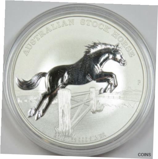 【極美品/品質保証書付】 アンティークコイン コイン 金貨 銀貨 [送料無料] 2015 AUSTRALIA Stock Horse Silver 1 oz One Dollar $1 Coin #31091R