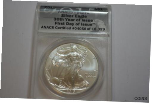  アンティークコイン コイン 金貨 銀貨  2015 American Silver Eagle 30th Year of Issue ANACS MS70 FDOI Highest Grade