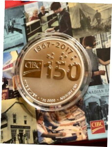 【極美品/品質保証書付】 アンティークコイン 銀貨 1 oz CIBC '150th Anniversary' Commemorative 9999 Fine Silver Coin ~ Boxed / Cert [送料無料] #scf-wr-012553-1666