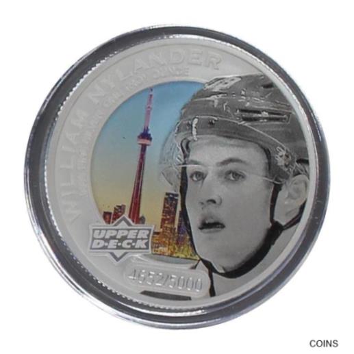  アンティークコイン コイン 金貨 銀貨  William Nylander - 2017 Upper Deck Grandeur 1oz Silver Coin /5000 + Display Box