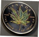 2017 カナダ 1 オンス カラーライズド シルバー バーニング マリファナ ハイブリッド ボックス & Coa 付き #20552017 Canada 1oz Colorized Silver Burning Marijuana Hybrid with Box & Coa #2055