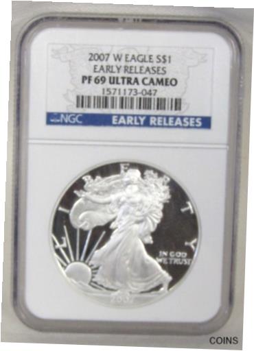  アンティークコイン 銀貨 2007-W PROOF SILVER AMERICAN EAGLE NGC PF69 ULTRA CAMEO EARLY REALEASES  #sot-wr-012553-621