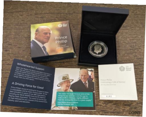【極美品/品質保証書付】 アンティークコイン コイン 金貨 銀貨 [送料無料] 2017 Royal Mint ?5 Prince Philip Life of Service Silver Proof Coin Box/COA
