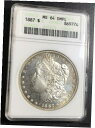 yɔi/iۏ؏tz AeB[NRC RC   [] 1887 Morgan Dollar ANACS MS64 DMPL old holder