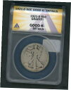 1921-D ウォーキング リバティ ハーフダラー グレード ANACS G 6 詳細 - グラフィティ DK 10/3 1921-D WALKING LIBERTY HALF DOLLAR GRADED ANACS G 6 DETAILS - GRAFFITI DK 10/3(3)