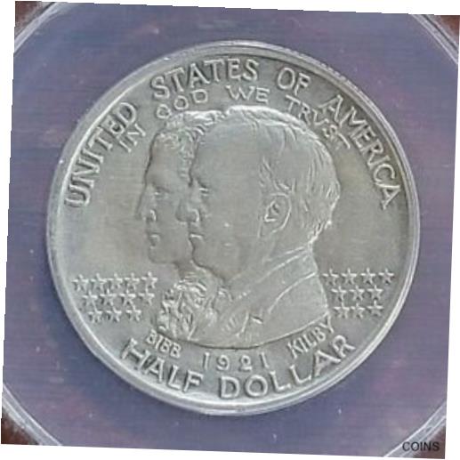 楽天金銀プラチナ　ワールドリソース【極美品/品質保証書付】 アンティークコイン コイン 金貨 銀貨 [送料無料] 1921 Alabama Commemorative Silver Half Dollar ANACS AU53 - Cleaned （G694）