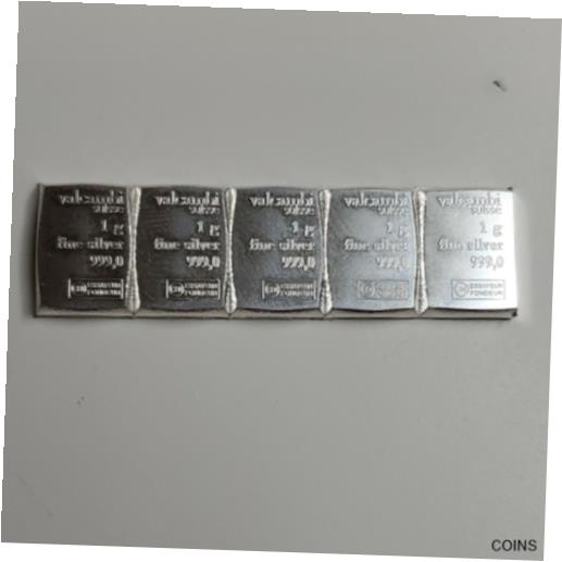 yɔi/iۏ؏tz AeB[NRC RC   [] Valcambi Suisse Silver 5x1 Gram Bar .999 Fine From CombiBar 5 grams total