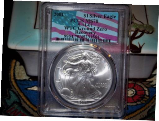 【極美品/品質保証書付】 アンティークコイン 硬貨 *Top Pop* Yes, it's that rare MS70 2001 $1 Eagle PCGS WTC World Trade Center 911 [送料無料] #oot-wr-012794-1277