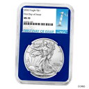 2022 $1 アメリカン シルバー イーグル NGC MS70 FDI ファースト ラベル ブルー コア 2022 $1 American Silver Eagle NGC MS70 FDI First Label Blue Core(3)