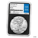 プレセール - 2023 $1 アメリカン シルバー イーグル NGC MS70 ER Michael Gaudioso ラベル レトロ Presale - 2...