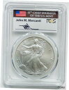 1997 $1 シルバー イーグル PCGS MS70 メルカンティ シグネチャー 1997 $1 Silver Eagle PCGS MS70 Mercant...