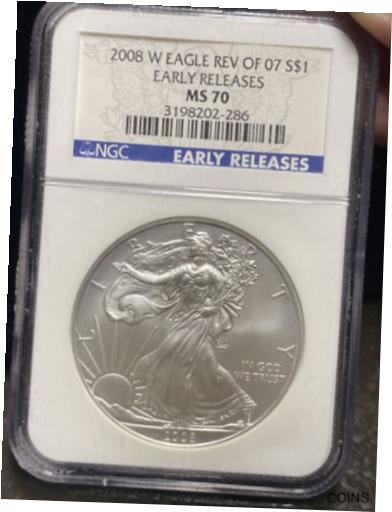 ڶ/ʼݾڽա ƥ    [̵] 2008 W BURNISHED EAGLE REVERSE OF 2007 NGC MS 70 EARLY RELEASE - Mintage 47,000