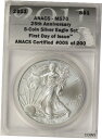 yɔi/iۏ؏tz AeB[NRC RC   [] 2011 American Silver Eagle $1 ANACS MS70 First Day of Issue / 25th Anniversary