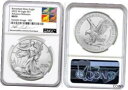 2022 W $1 バーニッシュ シルバー イーグル NGC MS70 アドバンス リリース GAUDIOSO (プレセール) 2022 W $1 Burnis...