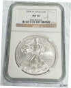 yɔi/iۏ؏tz AeB[NRC RC   [] 2008 W American Silver Eagle S$1 MS 70, West Point Mint NGC M703