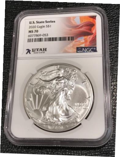 yɔi/iۏ؏tz AeB[NRC  NGC MS70 2020 U. S. STATES SERIES UTAH SILVER AMERICAN EAGLE COIN-NOV042 [] #sct-wr-012794-6818