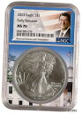  アンティークコイン コイン 金貨 銀貨  2023 1oz Silver Eagle NGC MS70 ER - White House Core - Reagan Label - PRESALE