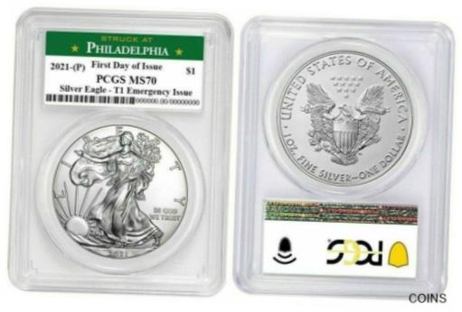 2021 P С ꥫ  $1 ۵ T1 PCGS MS70 FDOI եǥե D39 2021 P SIL...