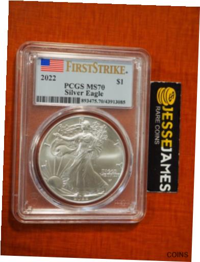 ڶ/ʼݾڽա ƥ  2022 $1 AMERICAN SILVER EAGLE PCGS MS70 FLAG FIRST STRIKE LABEL [̵] #sot-wr-012794-783