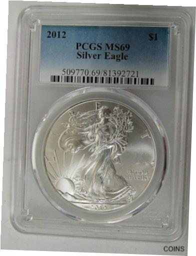 【極美品/品質保証書付】 アンティークコイン コイン 金貨 銀貨 [送料無料] 2012 American Silver Eagle MS 69
