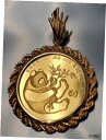 1984 1/2 オンス 中国パンダ ゴールド コイン 14K ロープ ベゼル付き 1984 1/2 Oz Chinese Panda Gold Coin With 14k Rope Bezel