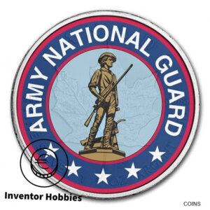陸軍州兵 - カラー化されたカナダ産メープルリーフ 1オンス 99.99% 純銀コイン Army National Guard - Colorized Canadian Maple Leaf 1oz 99.99% Pure Silver Coin