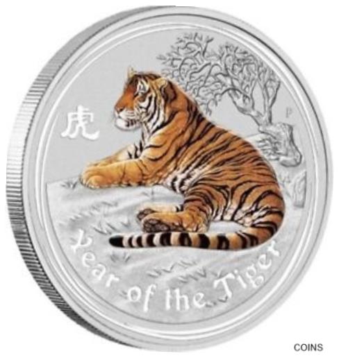 【極美品/品質保証書付】 アンティークコイン 銀貨 2010 Australia 1 Kilo Kg $30 Year of the Tiger Lunar II Silver Coin Gemstone Eye [送料無料] #scf-wr-012838-332