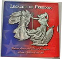  アンティークコイン 銀貨 2003 Legacies of Freedom Silver Bullion Coin Set, US Eagle &UK Britannia  #scf-wr-012857-1064